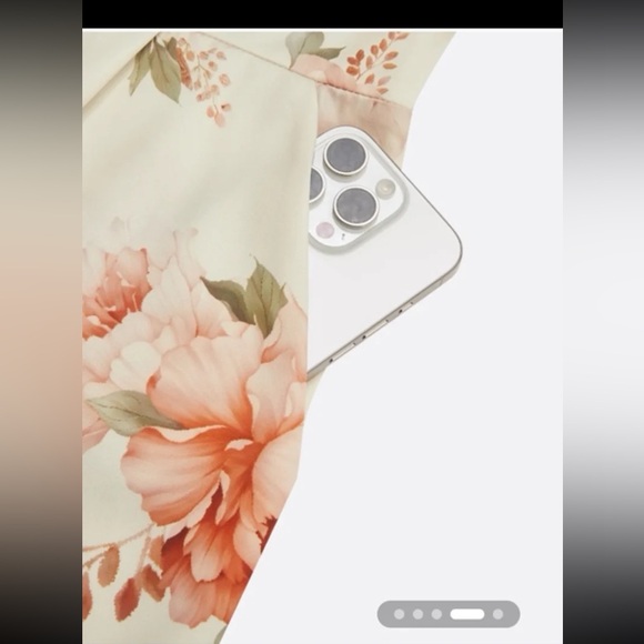 NWT Fehaute Yellow Floral Buckle Regular Fit Jumpsuit With Pockets size 8 - Picture 6 of 12